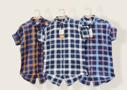 Combo of 3 Cotton Checked Shirts Rs. 499 Only