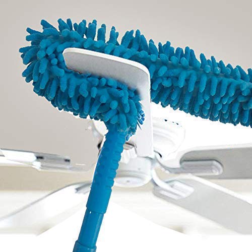 Foldable Microfiber Fan Cleaning Duster Flexible Fan mop for Quick and Easy Cleaning of Home, Kitchen, Car, Ceiling, and Fan Dusting Office Fan Cleaning Brush with Long Rod