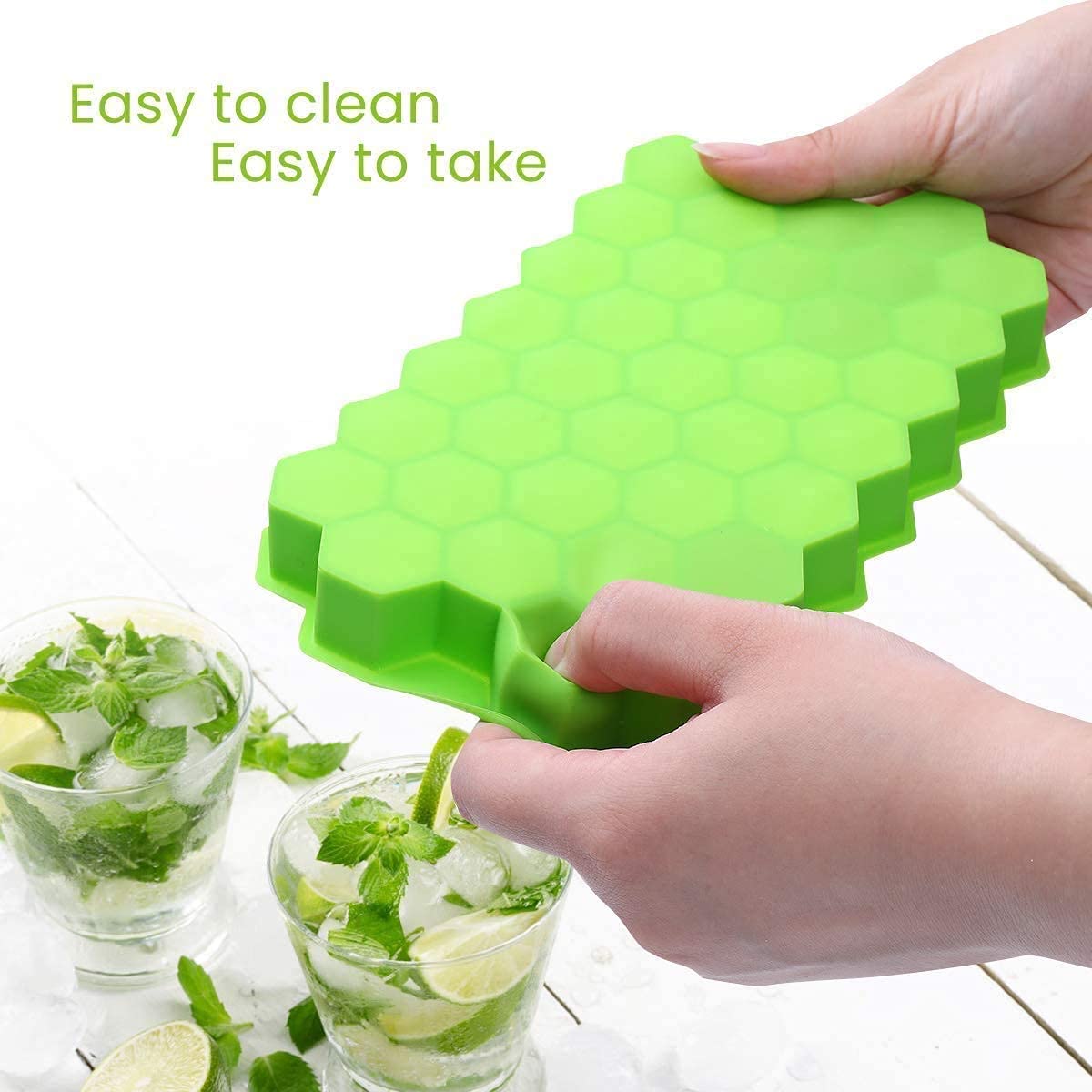 Rubber Flexible Silicone Honeycomb Shape 37 GRID Flexible Silicone Honeycomb Ice Cube Tray