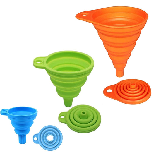 Silicone foldable funnel