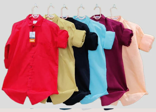 Combo of 4 Cotton Plain Shirts Rs. 999 Only