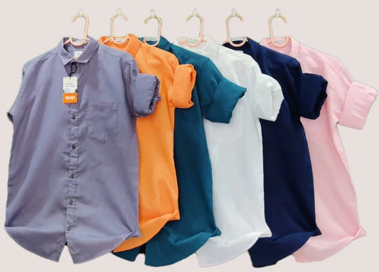 Combo of 4 Cotton Plain Shirts Rs. 999 Only